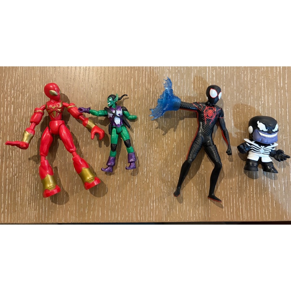 Marvel Action‎ Figure Lot Hasbro Spider-Man Miles Morales Green Goblin Thanos